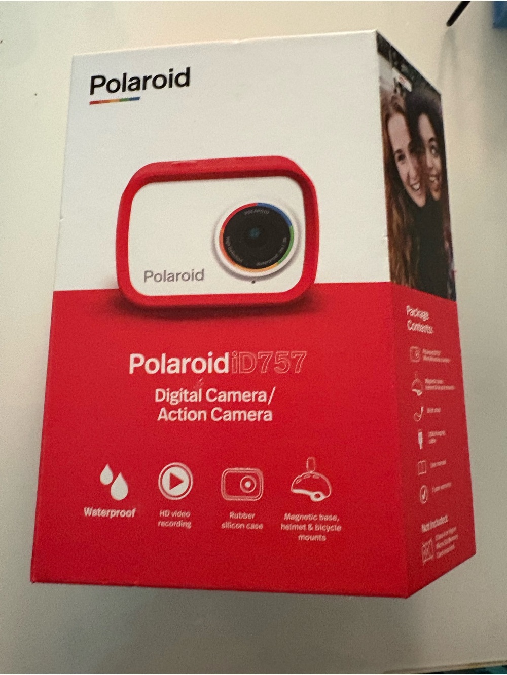 Polaroid Red and White iD757 Digital Camera